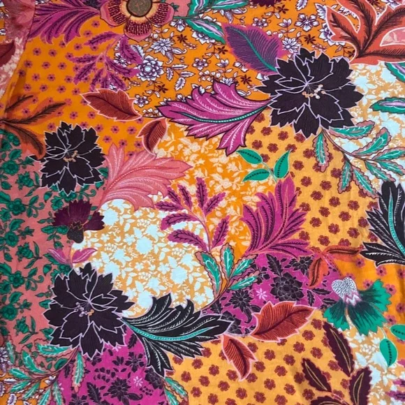 LOFT Kids Floral Tee - Orange and Pink - Picture 2 of 3